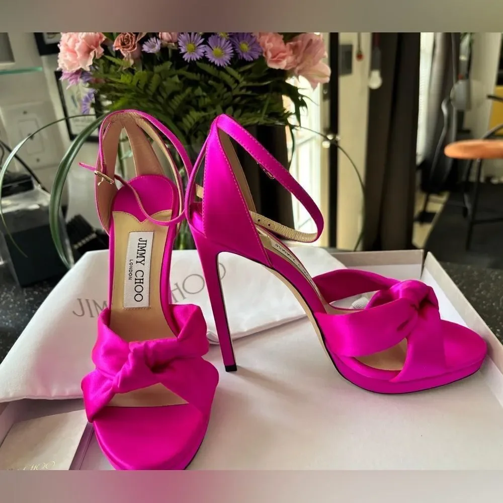 Jimmy Choo Rosie 120mm Satin Heels